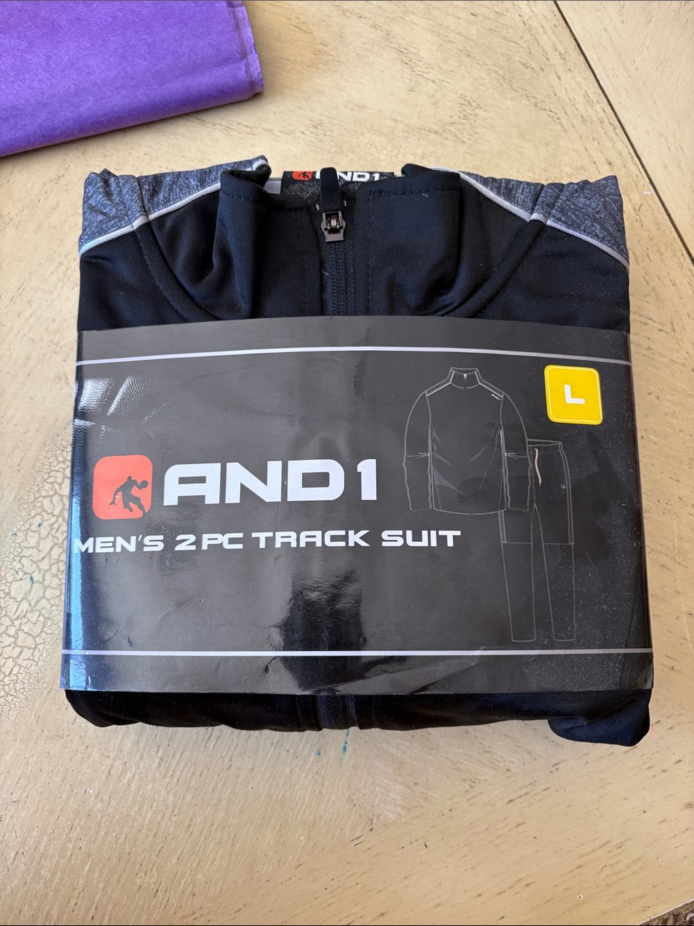 And1 Black Track Suit with Heather Gray Accents
